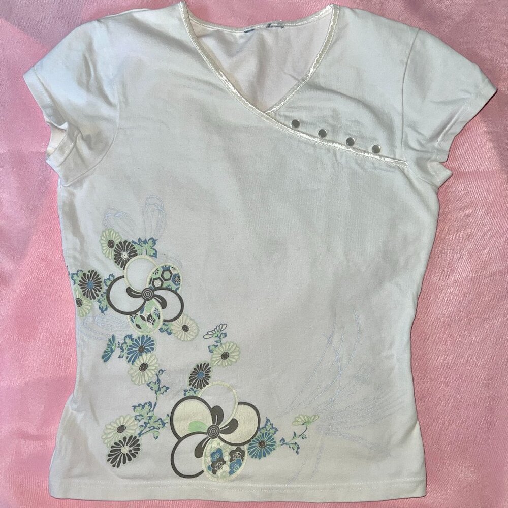 vintage floral detail t-shirt